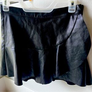 Do + Be black leather mini skort